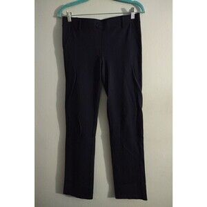 Betabrand  Womens Straight Leg Dress Yoga Pants Navy Blue  Size M Long